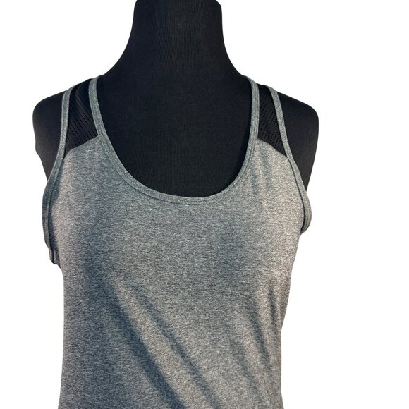 Adidas Womens Racerback Tank Top Gray Size Medium Athletic - Picture 2 of 7